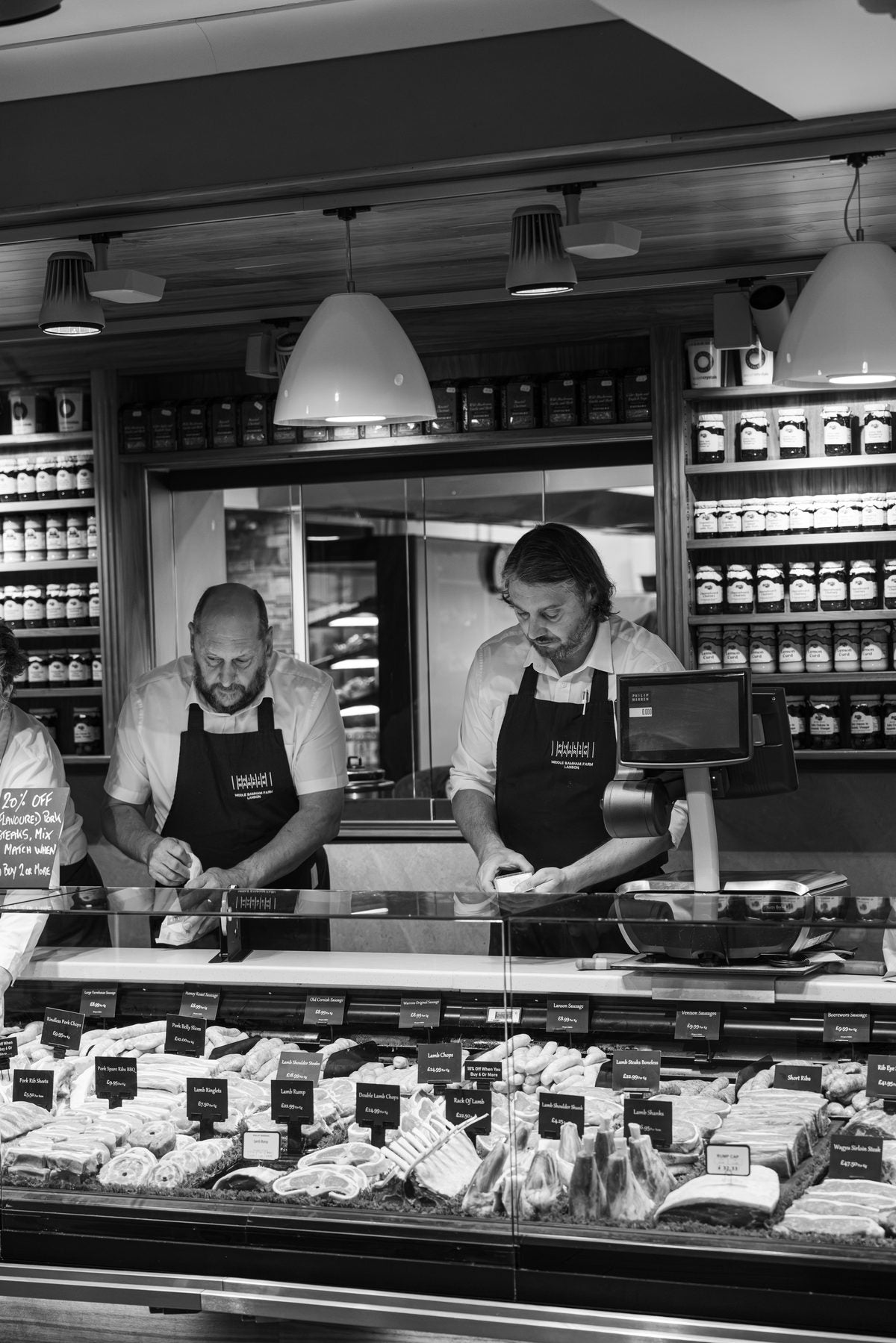 Butchers at the counter, Philip Warren Launceston